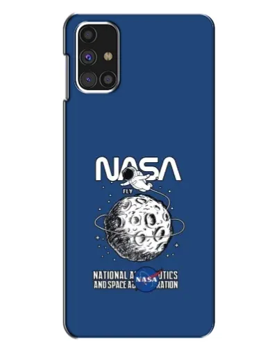 Чехол для Samsung Galaxy M31s с картинкой «NASA — лунная миссия»