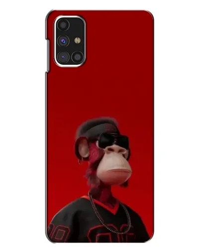 Чехол для Samsung Galaxy M31s с картинкой «Bored Ape в красном»