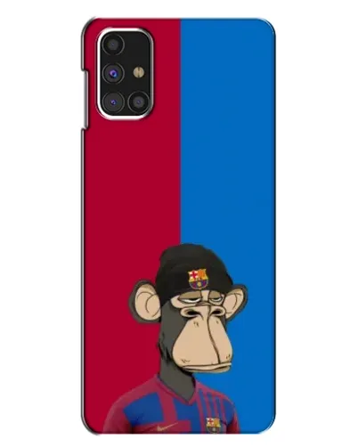 Чехол для Samsung Galaxy M31s с картинкой «Bored Ape — фанат Барсы»
