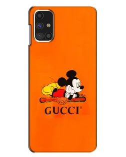 Чехол для Samsung Galaxy M31s с картинкой «Микки Маус Gucci — оранж» Чехол для Samsung Galaxy M31s с картинкой «Микки Маус Gucci — оранж»