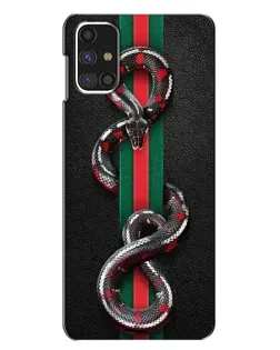 Чехол для Samsung Galaxy M31s с картинкой «Gucci — змея на полосе» Чехол для Samsung Galaxy M31s с картинкой «Gucci — змея на полосе»