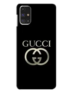 Чехол для Samsung Galaxy M31s с картинкой «Gucci — золото на черном» Чехол для Samsung Galaxy M31s с картинкой «Gucci — золото на черном»
