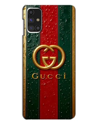 Чехол для Samsung Galaxy M31s с картинкой «Gucci — фирменная полоса и золото» Чехол для Samsung Galaxy M31s с картинкой «Gucci — фирменная полоса и золото»