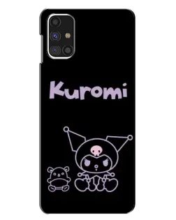 Чехол для Samsung Galaxy M31s с картинкой «Kuromi — черный минимализм»