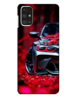 Чехол для Samsung Galaxy M31s с картинкой «Спортивная BMW и цветы» Чехол для Samsung Galaxy M31s с картинкой «Спортивная BMW и цветы»
