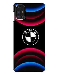 Чехол для Samsung Galaxy M31s с картинкой «Логотип BMW и неоновые дуги» Чехол для Samsung Galaxy M31s с картинкой «Логотип BMW и неоновые дуги»