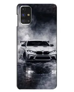 Чехол для Samsung Galaxy M31s с картинкой «BMW сквозь туман» Чехол для Samsung Galaxy M31s с картинкой «BMW сквозь туман»