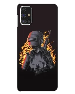 Чехол для Samsung Galaxy M31s с картинкой «PUBG — огненный силуэт» Чехол для Samsung Galaxy M31s с картинкой «PUBG — огненный силуэт»