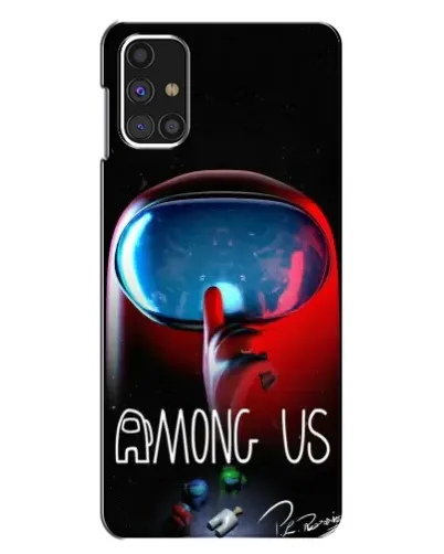 Чехол для Samsung Galaxy M31s с картинкой «Красный импостер — макро»