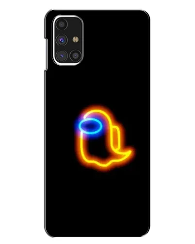 Чехол для Samsung Galaxy M31s с картинкой «Among Us неоновое сияние»