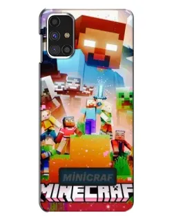 Чехол для Samsung Galaxy M31s с картинкой «Minecraft герои игры»