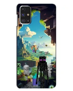 Чехол для Samsung Galaxy M31s с картинкой «Эндермен в лесу»