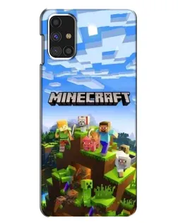 Чехол для Samsung Galaxy M31s с картинкой «Minecraft классический мир»
