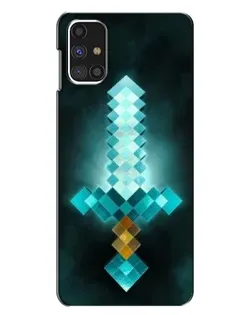 Чехол для Samsung Galaxy M31s с картинкой «Алмазный меч неон»