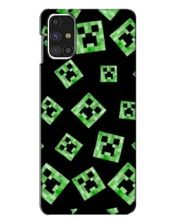 Чехол для Samsung Galaxy M31s с картинкой «Паттерн с криперами»