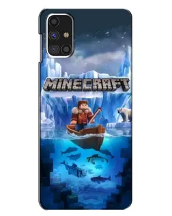 Чехол для Samsung Galaxy M31s с картинкой «Minecraft ледяной мир»
