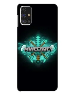 Чехол для Samsung Galaxy M31s с картинкой «Minecraft Diamond лого»