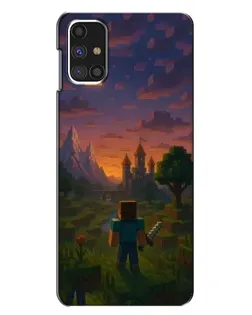 Чехол для Samsung Galaxy M31s с картинкой «Стив у башни»