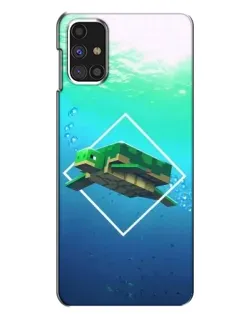Чехол для Samsung Galaxy M31s с картинкой «Черепаха Minecraft»