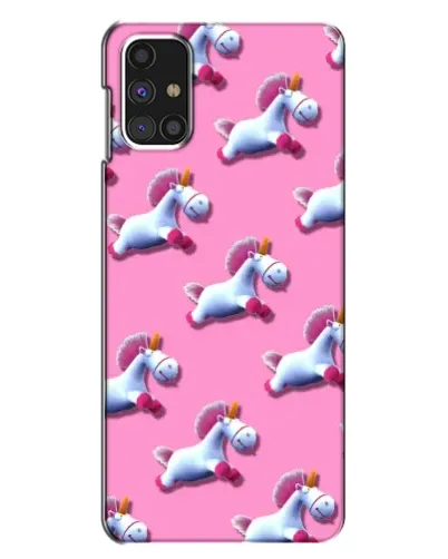Чехол для Samsung Galaxy M31s с картинкой «Единороги на розовом»