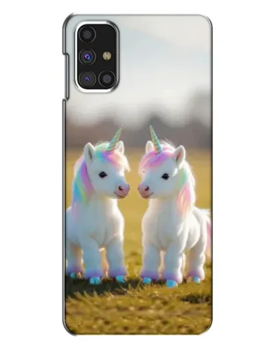 Чехол для Samsung Galaxy M31s с картинкой «Пара единорогов»