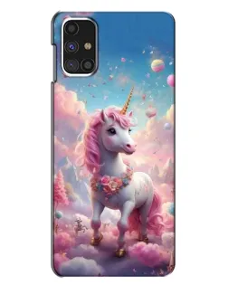 Чехол для Samsung Galaxy M31s с картинкой «Единорог среди облаков»