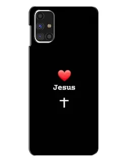 Чехол для Samsung Galaxy M31s с картинкой «Сердце - Jesus» Чехол для Samsung Galaxy M31s с картинкой «Сердце - Jesus»