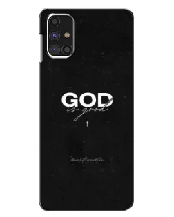 Чехол для Samsung Galaxy M31s с картинкой «GOD — Бог над всем»