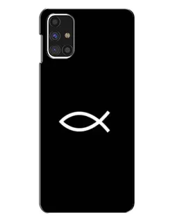 Чехол для Samsung Galaxy M31s с картинкой «Символ рыбы Jesus»