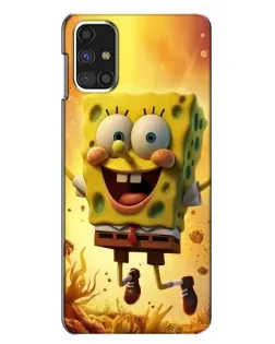 Чехол для Samsung Galaxy M31s с картинкой «Губка Боб прыгает»