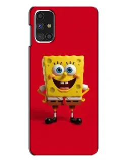 Чехол для Samsung Galaxy M31s с картинкой «Спанч Боб на красном»