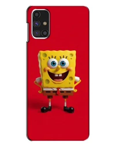 Чехол для Samsung Galaxy M31s с картинкой «Спанч Боб на красном»