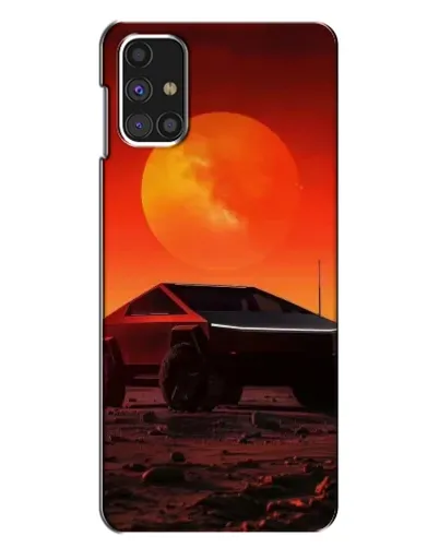 Чехол для Samsung Galaxy M31s с картинкой «Cybertruck на Марсе»