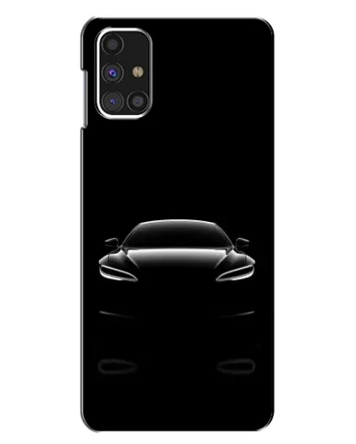 Чехол для Samsung Galaxy M31s с картинкой «Силуэт Tesla Night»