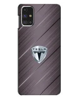 Чехол для Samsung Galaxy M31s с картинкой «Металлическая текстура Tesla» Чехол для Samsung Galaxy M31s с картинкой «Металлическая текстура Tesla»
