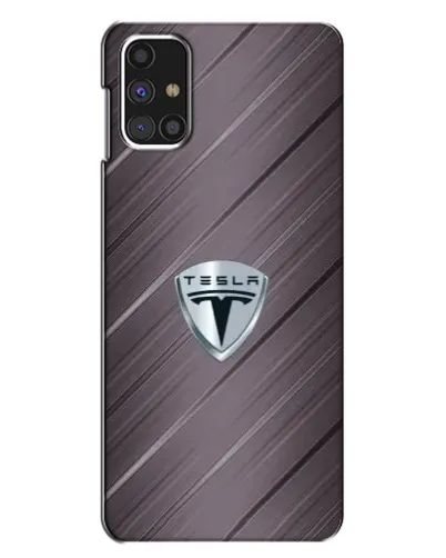 Чехол для Samsung Galaxy M31s с картинкой «Металлическая текстура Tesla»