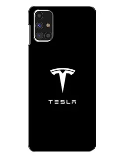 Чехол для Samsung Galaxy M31s с картинкой «Tesla White Logo» Чехол для Samsung Galaxy M31s с картинкой «Tesla White Logo»