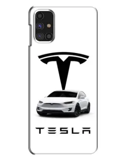 Чехол для Samsung Galaxy M31s с картинкой «Tesla White Style» Чехол для Samsung Galaxy M31s с картинкой «Tesla White Style»