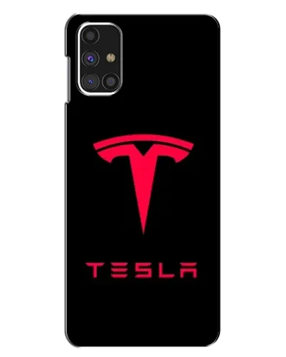 Чехол для Samsung Galaxy M31s с картинкой «Tesla Red Logo»