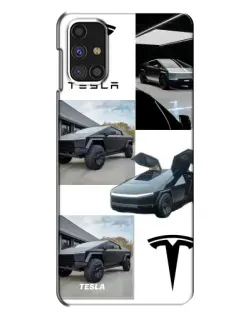 Чехол для Samsung Galaxy M31s с картинкой «Коллаж Cybertruck Tesla» Чехол для Samsung Galaxy M31s с картинкой «Коллаж Cybertruck Tesla»