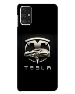 Чехол для Samsung Galaxy M31s с картинкой «Tesla — серебристое авто» Чехол для Samsung Galaxy M31s с картинкой «Tesla — серебристое авто»