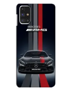 Чехол для Samsung Galaxy M31s с картинкой «Mercedes — белый карбон»