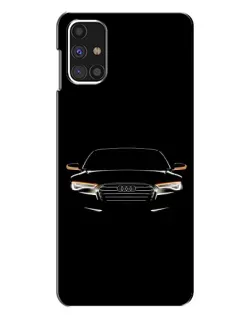 Чехол для Samsung Galaxy M31s с картинкой «Audi — ночной контур»