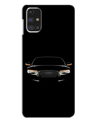 Чехол для Samsung Galaxy M31s с картинкой «Audi — ночной контур»