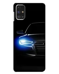 Чехол для Samsung Galaxy M31s с картинкой «Неоновый взгляд Audi»