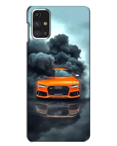 Чехол для Samsung Galaxy M31s с картинкой «Audi в облаках дыма»