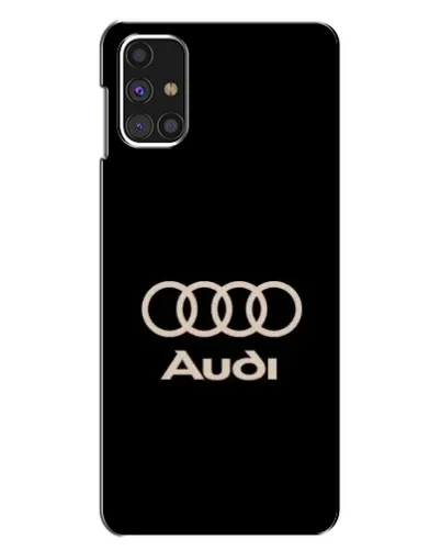 Чехол для Samsung Galaxy M31s с картинкой «Audi — золотой логотип»