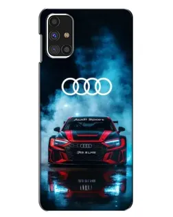 Чехол для Samsung Galaxy M31s с картинкой «Audi Sport — неон»