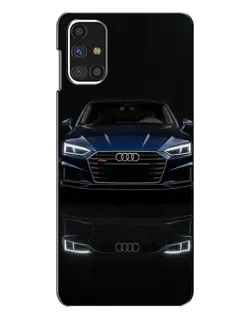 Чехол для Samsung Galaxy M31s с картинкой «Audi — ночное отражение»
