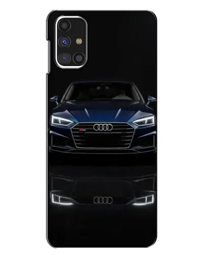 Чехол для Samsung Galaxy M31s с картинкой «Audi — ночное отражение»